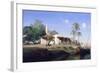 On the Banks of the Nile, 19th Century-Prosper Georges Antoine Marilhat-Framed Giclee Print