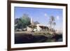 On the Banks of the Nile, 19th Century-Prosper Georges Antoine Marilhat-Framed Giclee Print