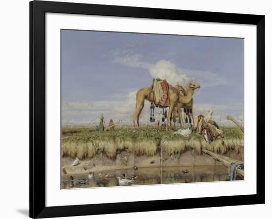 On the Banks of the Nile, Upper Egypt, 1876-John Frederick Lewis-Framed Giclee Print