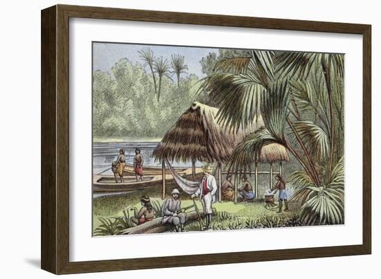 On the Banks of the Oyapock River, French Guiana-null-Framed Giclee Print