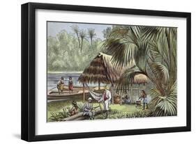 On the Banks of the Oyapock River, French Guiana-null-Framed Giclee Print