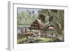 On the Banks of the Oyapock River, French Guiana-null-Framed Giclee Print