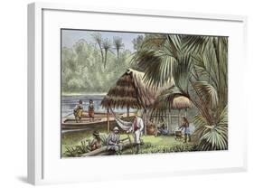 On the Banks of the Oyapock River, French Guiana-null-Framed Giclee Print