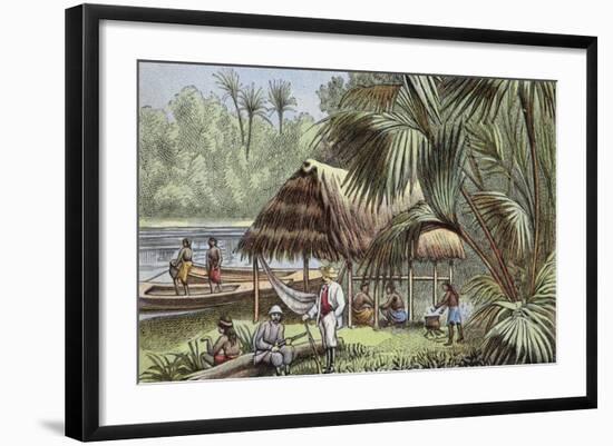 On the Banks of the Oyapock River, French Guiana-null-Framed Giclee Print