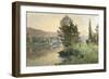 On the Banks of the River at Bougival-Alexandre Nozal-Framed Giclee Print