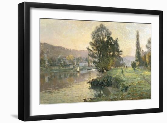 On the Banks of the River at Bougival-Alexandre Nozal-Framed Giclee Print