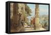 On the Banks of the River Ganges-Francois Halkett-Framed Stretched Canvas