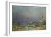 On the Banks of the River-Eugène Boudin-Framed Giclee Print