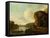 On the Banks of the River-Richard Wilson-Framed Stretched Canvas