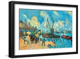 On the Banks of the Sein at Bercy-Paul C?zanne-Framed Art Print