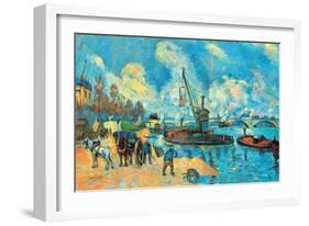 On the Banks of the Sein at Bercy-Paul C?zanne-Framed Art Print