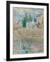 On the Banks of the Seine at Bougival, 1883 (Oil on Canvas)-Berthe Morisot-Framed Giclee Print