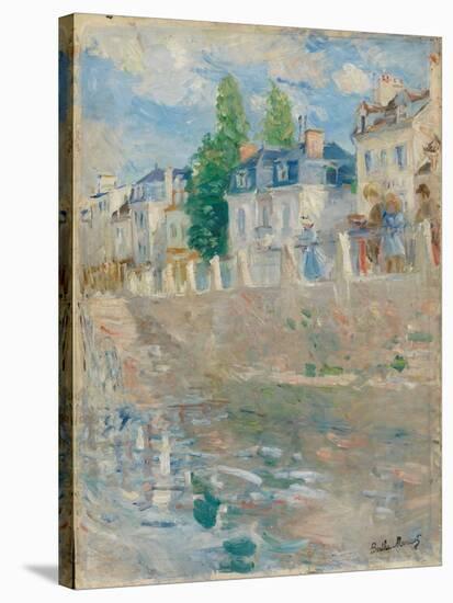 On the Banks of the Seine at Bougival, 1883 (Oil on Canvas)-Berthe Morisot-Stretched Canvas