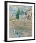On the Banks of the Seine at Bougival-Berthe Morisot-Framed Giclee Print