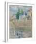 On the Banks of the Seine at Bougival-Berthe Morisot-Framed Giclee Print