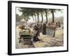 On the Banks of the Seine, Paris-Jules Antoine Voirin-Framed Giclee Print