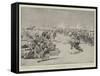 On the Battlefield at Omdurman, Cool Rifles for the Fighting Line-Henry Marriott Paget-Framed Stretched Canvas