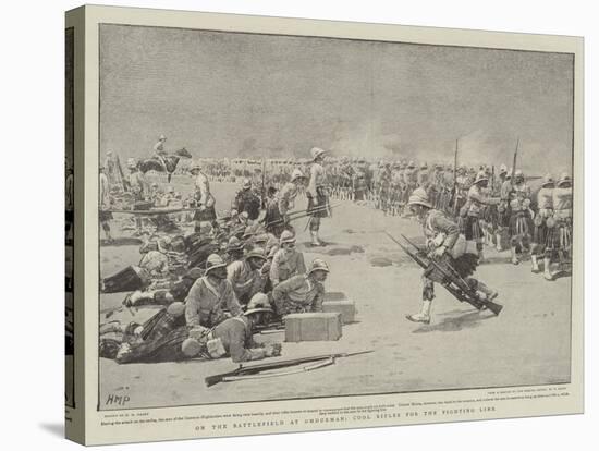 On the Battlefield at Omdurman, Cool Rifles for the Fighting Line-Henry Marriott Paget-Stretched Canvas