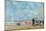 On the Beach, 1863 (W/C and Pastel on Paper)-Eugène Boudin-Mounted Giclee Print