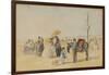 On the Beach, 1866-Eugène Boudin-Framed Giclee Print