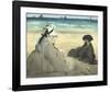 On the Beach, 1873-Edouard Manet-Framed Giclee Print