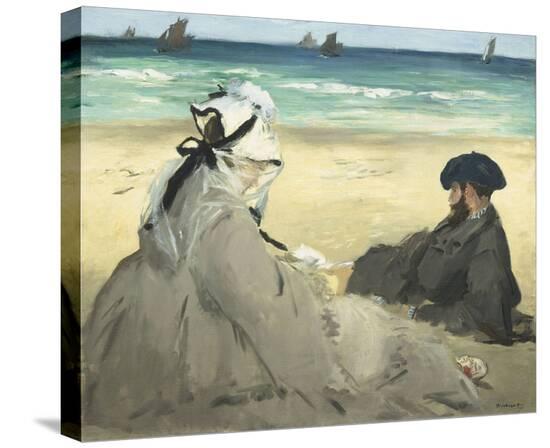 On the Beach, 1873-Edouard Manet-Stretched Canvas
