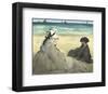 On the Beach, 1873-Edouard Manet-Framed Art Print