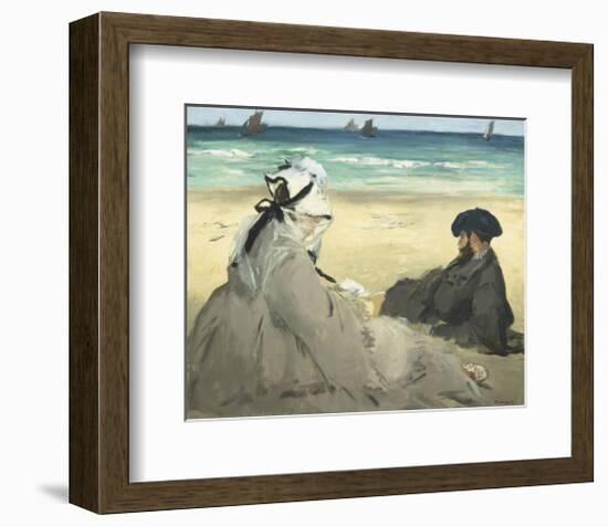 On the Beach, 1873-Edouard Manet-Framed Art Print