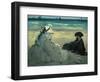 On the Beach. 1873-Edouard Manet-Framed Giclee Print