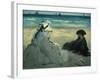 On the Beach. 1873-Edouard Manet-Framed Giclee Print