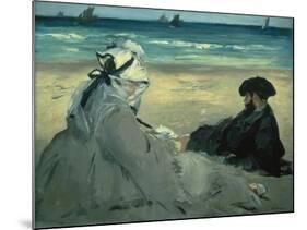 On the Beach. 1873-Edouard Manet-Mounted Giclee Print