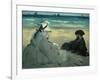 On the Beach. 1873-Edouard Manet-Framed Giclee Print