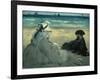 On the Beach. 1873-Edouard Manet-Framed Giclee Print