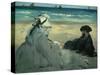 On the Beach. 1873-Edouard Manet-Stretched Canvas