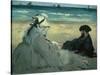 On the Beach. 1873-Edouard Manet-Stretched Canvas