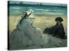 On the Beach. 1873-Edouard Manet-Stretched Canvas