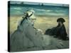 On the Beach. 1873-Edouard Manet-Stretched Canvas