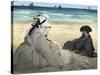 On the Beach, 1873-Edouard Manet-Stretched Canvas