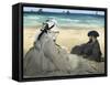 On the Beach, 1873-Edouard Manet-Framed Stretched Canvas