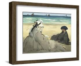 On the Beach, 1873-Edouard Manet-Framed Giclee Print