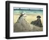 On the Beach, 1873-Edouard Manet-Framed Giclee Print