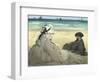 On the Beach, 1873-Edouard Manet-Framed Giclee Print