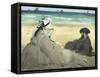 On the Beach, 1873-Edouard Manet-Framed Stretched Canvas