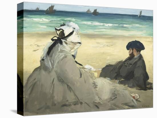 On the Beach, 1873-Edouard Manet-Stretched Canvas