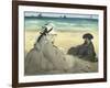 On the Beach, 1873-Edouard Manet-Framed Giclee Print