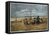 On the Beach, 1880-Eugene Louis Boudin-Framed Stretched Canvas