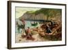 On the Beach, 1880-Cesare Dell'acqua-Framed Giclee Print