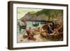 On the Beach, 1880-Cesare Dell'acqua-Framed Giclee Print
