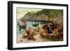 On the Beach, 1880-Cesare Dell'acqua-Framed Giclee Print