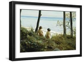 On the Beach, 1907-Harald Slott-Moller-Framed Giclee Print